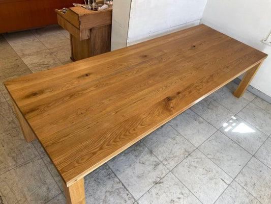 トラックファニチャー TRUCK FURNITURE オークテーブル OAK TABLE ダイニングテーブル セミオーダーメイド W280×D104cm オーク無垢材 オーダー価格 約60万 ●