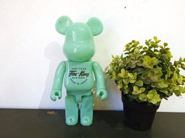 ファイヤーキング Fire-King ジェダイ JADE-ITE 400% ベアブリック BE@RBRICK メディコムトイ フィギュア 美品 ★