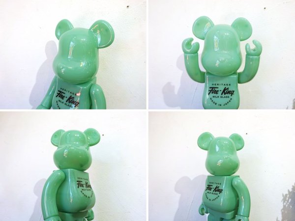 ファイヤーキング Fire-King ジェダイ JADE-ITE 400% ベアブリック BE@RBRICK メディコムトイ フィギュア 美品 ★