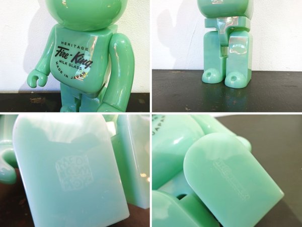 ファイヤーキング Fire-King ジェダイ JADE-ITE 400% ベアブリック BE@RBRICK メディコムトイ フィギュア 美品 ★