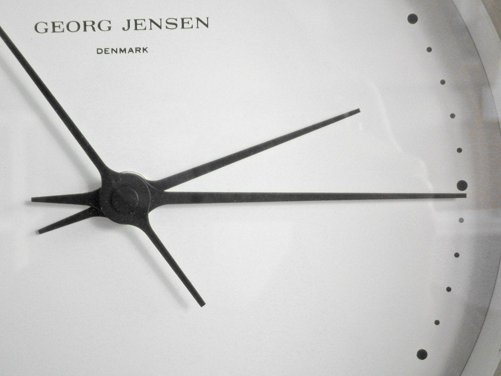 ジョージジェンセン Georg Jensen コッペル KOPPEL ウォールクロック ステンレススティール 旧モデル デンマーク ♪