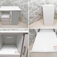 シンプルデザイン キッチンボード レンジボード ホワイト 抽斗2杯 メラミントップ W90 ●