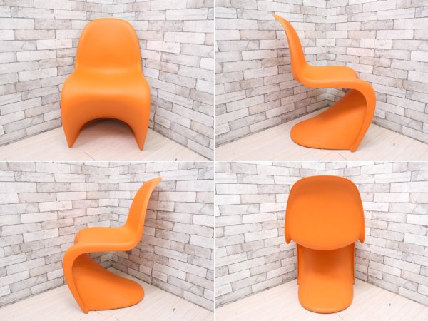 ヴィトラ vitra パントンチェア Panton Chair オレンジ ヴェルナー・パントン Panton スタッキングチェア ミッドセンチュリー スペースエイジ A ●