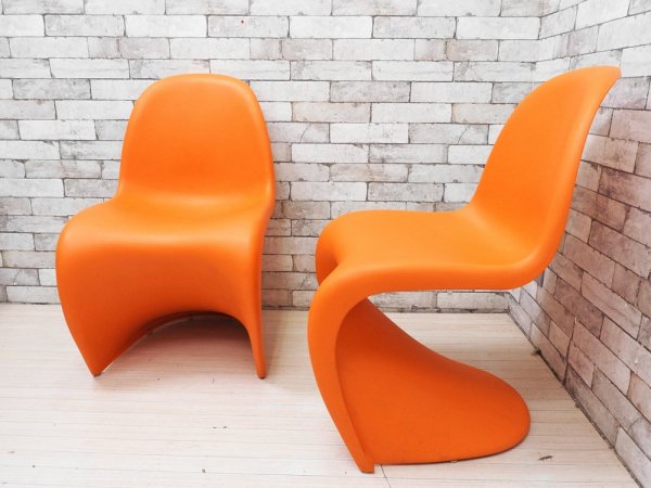 ヴィトラ vitra パントンチェア Panton Chair オレンジ ヴェルナー・パントン Panton スタッキングチェア ミッドセンチュリー スペースエイジ A ●