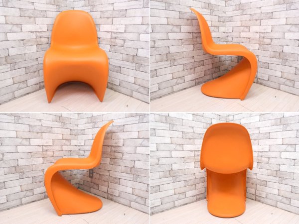 ヴィトラ vitra パントンチェア Panton Chair オレンジ ヴェルナー・パントン Panton スタッキングチェア ミッドセンチュリー スペースエイジ B ●