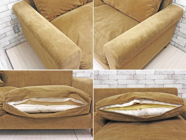 トラックファニチャー TRUCK FURNITURE FK ソファ 3人掛け FK SOFA 3-SEATER ウォールナット無垢材 コーデュロイ ●