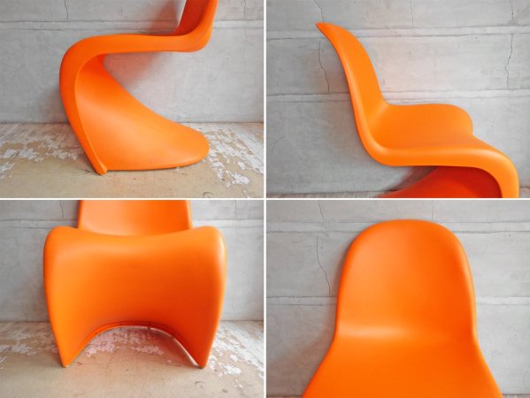 ヴィトラ vitra パントンチェア Panton Chair オレンジ ヴェルナー・パントン Panton スタッキングチェア ミッドセンチュリー スペースエイジ A ♪