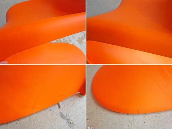 ヴィトラ vitra パントンチェア Panton Chair オレンジ ヴェルナー・パントン Panton スタッキングチェア ミッドセンチュリー スペースエイジ A ♪