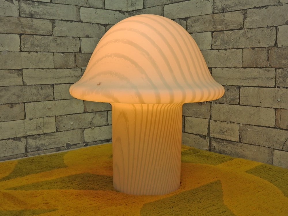 パイル&プッツラー Peill＆Putzler マッシュルーム ランプ Mushroom Lamp マーブル ガラス デスクライト ドイツ ビンテージ 希少 ヤマギワ取扱 ●