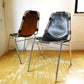 レザルクチェア Les Arcs Chair ダイニングチェア スタッキング ブラックレザー ★
