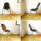 レザルクチェア Les Arcs Chair ダイニングチェア スタッキング ブラックレザー ? ★