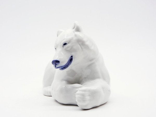 ロイヤルコペンハーゲン ROYAL COPENHAGEN 陶製オブジェ シロクマ 白熊 フィギュリン 置物 デンマーク 北欧雑貨 ●