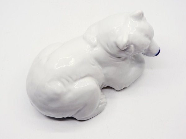 ロイヤルコペンハーゲン ROYAL COPENHAGEN 陶製オブジェ シロクマ 白熊 フィギュリン 置物 デンマーク 北欧雑貨 ●