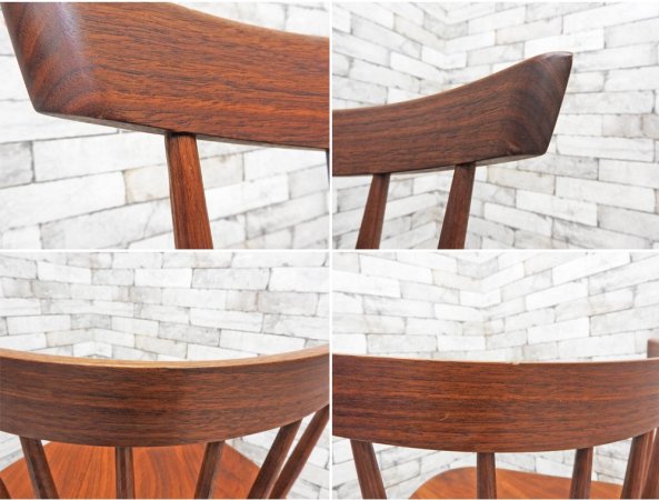 桜製作所 ミラチェアH MIRA CHAIR ジョージ・ナカシマ George Nakashima カウンターチェア ウォールナット無垢材 焼印入り ●