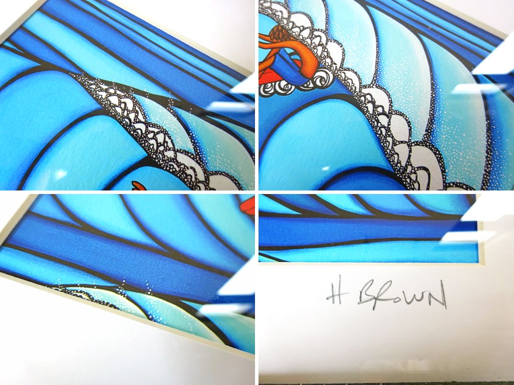 ヘザーブラウン Heather Brown ププケア サーフ Pupukea Surf SUGAR CANE PAPER MATTED PRINTS マットプリント ハワイ Hawaii ★