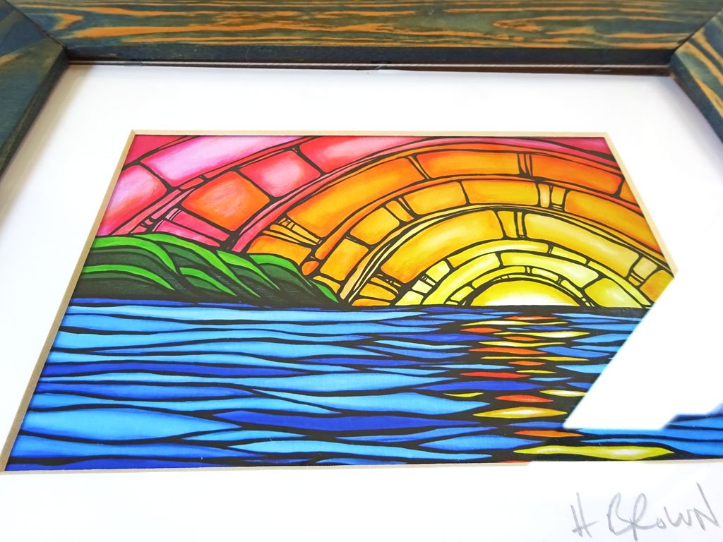 ヘザーブラウン Heather Brown ジューシーサンセット Juicy Sunset SUGAR CANE PAPER MATTED PRINTS マットプリント ハワイ Hawaii ★