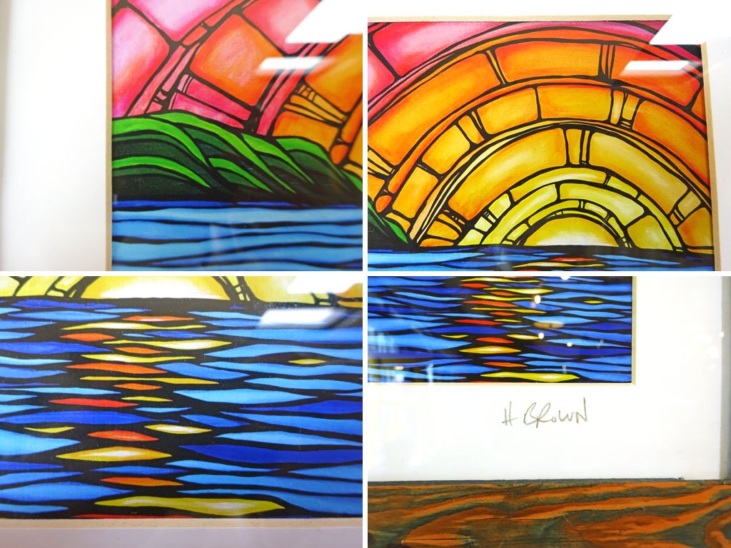 ヘザーブラウン Heather Brown ジューシーサンセット Juicy Sunset SUGAR CANE PAPER MATTED PRINTS マットプリント ハワイ Hawaii ★