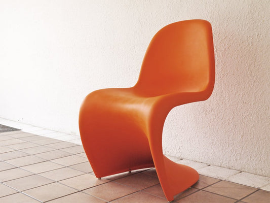 ヴィトラ vitra. パントンチェア Panton Chair オレンジ ヴェルナー・パントン Verner Panton スタッキングチェア ミッドセンチュリー スペースエイジ B ◇