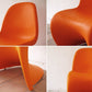 ヴィトラ vitra. パントンチェア Panton Chair オレンジ ヴェルナー・パントン Verner Panton スタッキングチェア ミッドセンチュリー スペースエイジ B ◇