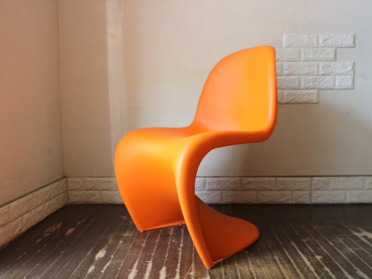 ヴィトラ vitra. パントンチェア Panton Chair オレンジ ヴェルナー・パントン Verner Panton スタッキングチェア ミッドセンチュリー スペースエイジ A ◎