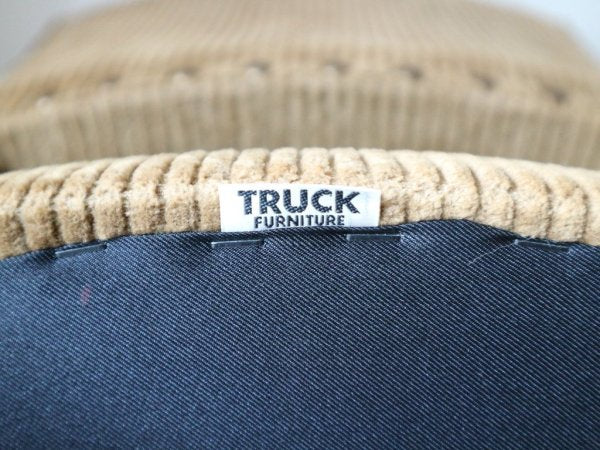 トラックファニチャー TRUCK FURNITURE エスアールチェア SR CHAIR ダイニングチェア ナラ無垢材 コーデュロイ生地  F-21 グリーン ナチュラル 定価￥67,100- B ◎