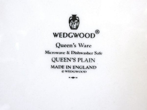 ウェッジウッド WEDGWOOD クィーンズ ウェアコレクション クィーンズプレーン QUEENS PLAIN 26cm プレート 5枚セット 旧ロゴ 壺マーク ★