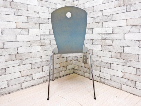 コルホネン P.O.KORHONEN OY Raisio ダイニングチェア プライウッド ブルー フィンランド 北欧デザイン ●