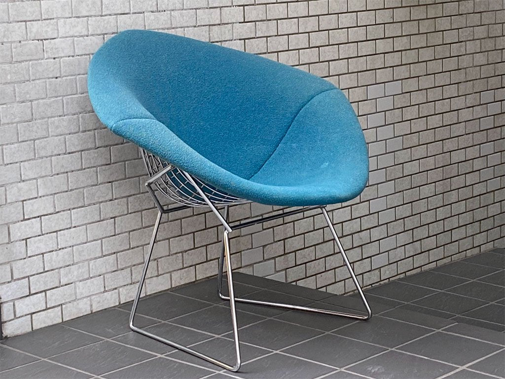 ノル Knoll ダイヤモンドチェア Diamond Chair フルカバーリング ブルー ハリー ベルトイア Harry Bertoia ■