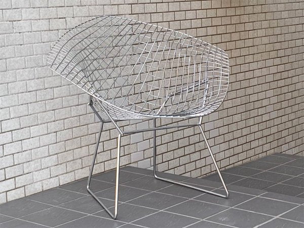 ノル Knoll ダイヤモンドチェア Diamond Chair フルカバーリング ブルー ハリー ベルトイア Harry Bertoia ■