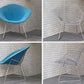 ノル Knoll ダイヤモンドチェア Diamond Chair フルカバーリング ブルー ハリー ベルトイア Harry Bertoia ■