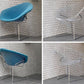 ノル Knoll ダイヤモンドチェア Diamond Chair フルカバーリング ブルー ハリー ベルトイア Harry Bertoia ■