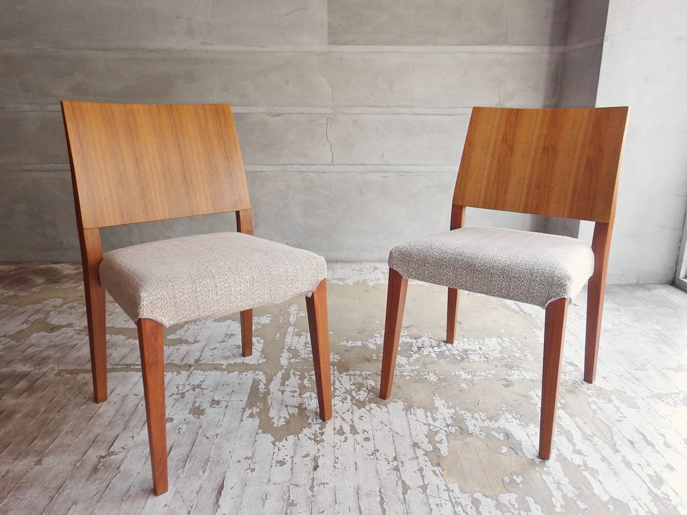 モーダエンカーサ moda en casa レグノ legno chair 2脚セット ダイニングチェア ウォールナット cuban stone １脚定価:33,000円 ♪