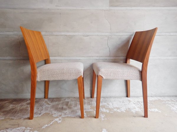 モーダエンカーサ moda en casa レグノ legno chair 2脚セット ダイニングチェア ウォールナット cuban stone １脚定価:33,000円 ♪