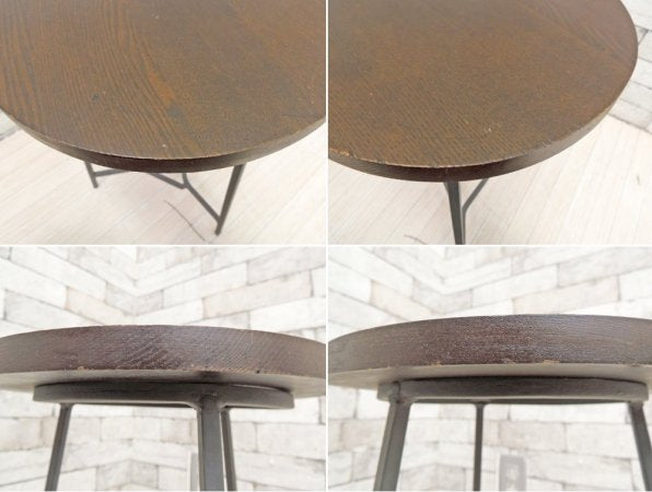 ア・デペシュ a.depeche アイアンスツール Iron Stool round インダストリアル 廃番 ●