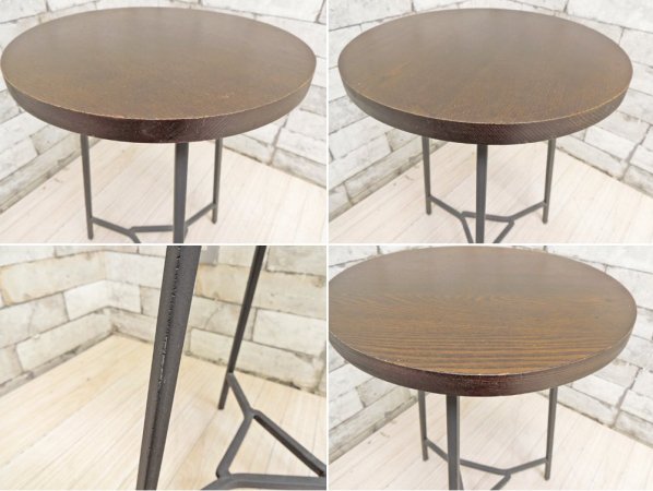 ア・デペシュ a.depeche アイアンスツール Iron Stool round インダストリアル 廃番 ●