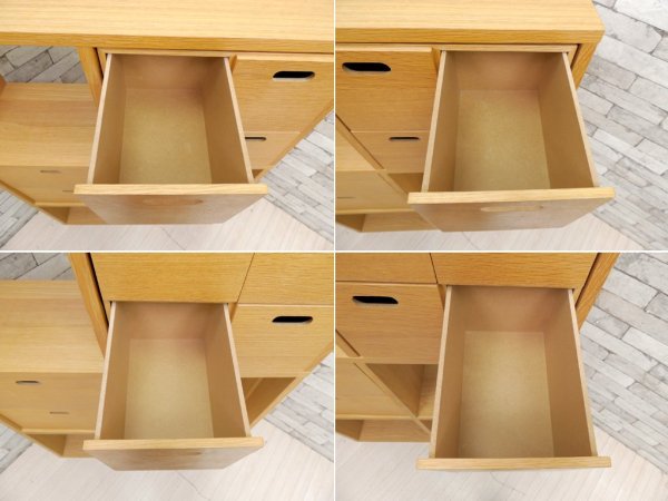 無印良品 MUJI スタッキングシェルフ 2×3 オーク材 オープンンシェルフ 純正スタッキングチェスト×2付き 定価35,880円 ●