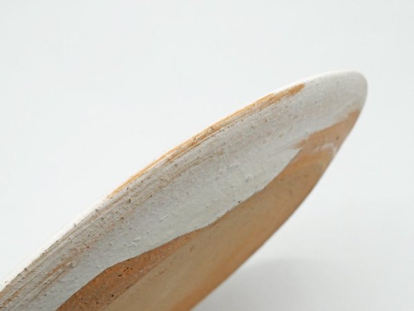 島るり子 粉引平皿 和洋菓子皿 現代作家 ●