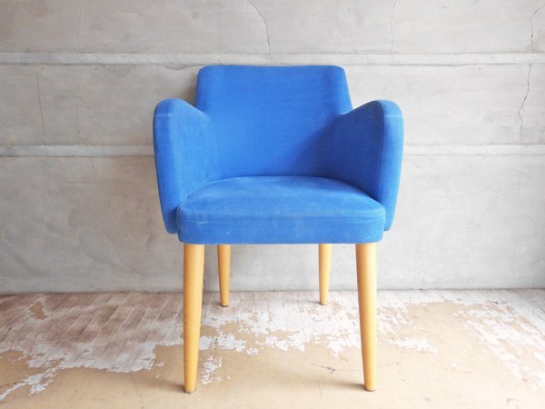 イデー IDEE ラビットチェア LOVE-IT CHAIR ブルー系 ファブリック ビーチ材 ナチュラル 受注生産品 定価94,600円 ♪