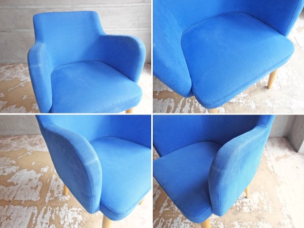 イデー IDEE ラビットチェア LOVE-IT CHAIR ブルー系 ファブリック ビーチ材 ナチュラル 受注生産品 定価94,600円 ♪