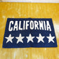 カリフォルニア California ファイブスター ネイビーベース ホワイトロゴ 73×45cm キッチンマット 玄関マット クリーニング済 ★