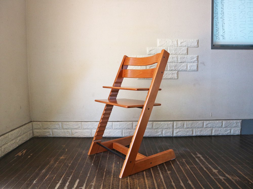 ストッケ STOKKE トリップトラップ TRIPP TRAPP 新型初期 チェリー ベビーチェア キッズチェア ノルウェー 廃番カラー ◎