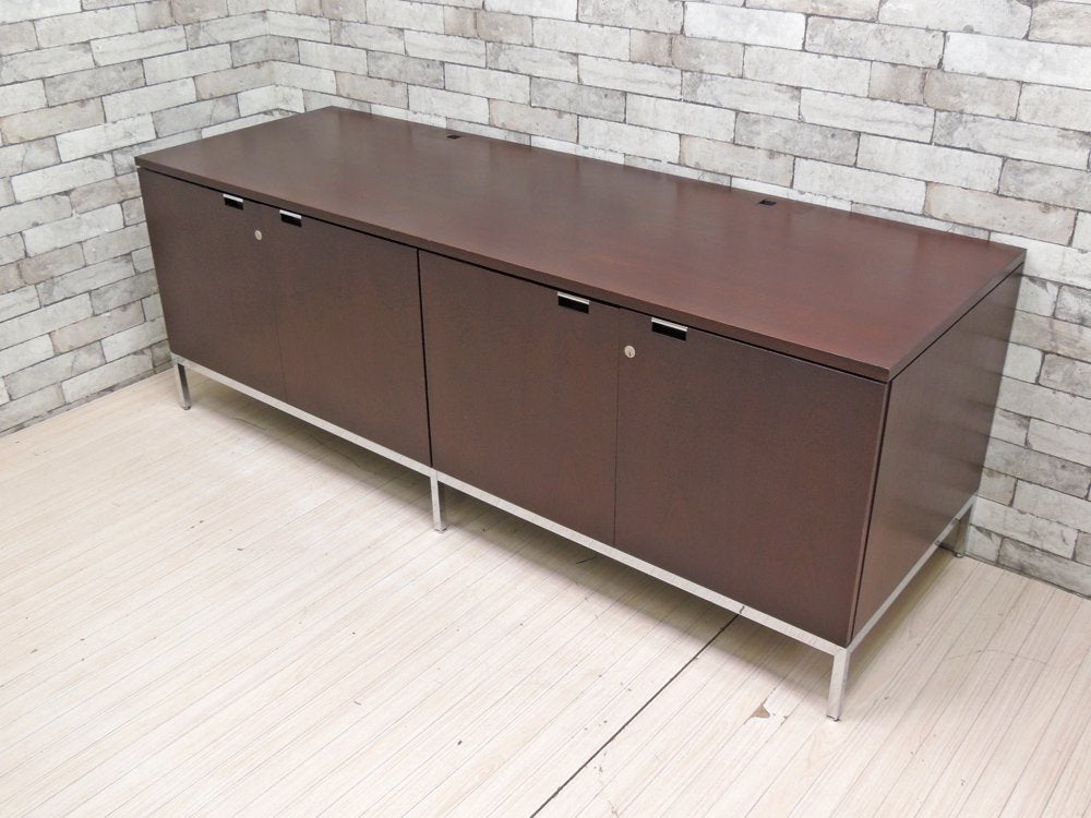 フローレンス ノール Florence Knoll クレデンザ Credenza 4 Position サイドボード キャビネット マホガニー スチールレッグ ミッドセンチュリー ●