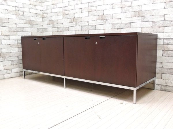 フローレンス ノール Florence Knoll クレデンザ Credenza 4 Position サイドボード キャビネット マホガニー スチールレッグ ミッドセンチュリー ●