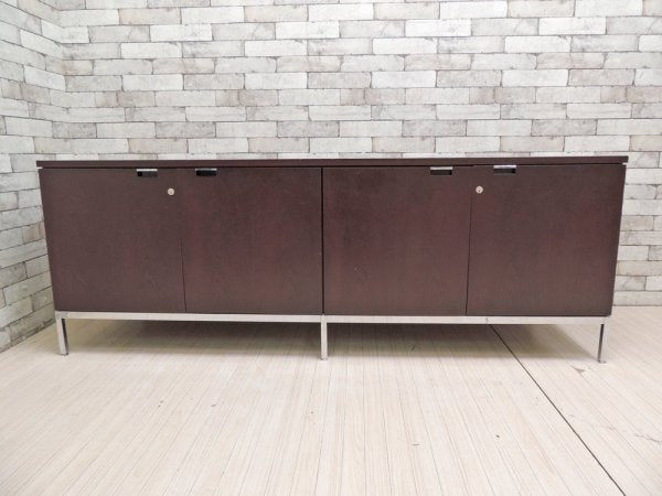 フローレンス ノール Florence Knoll クレデンザ Credenza 4 Position サイドボード キャビネット マホガニー スチールレッグ ミッドセンチュリー ●