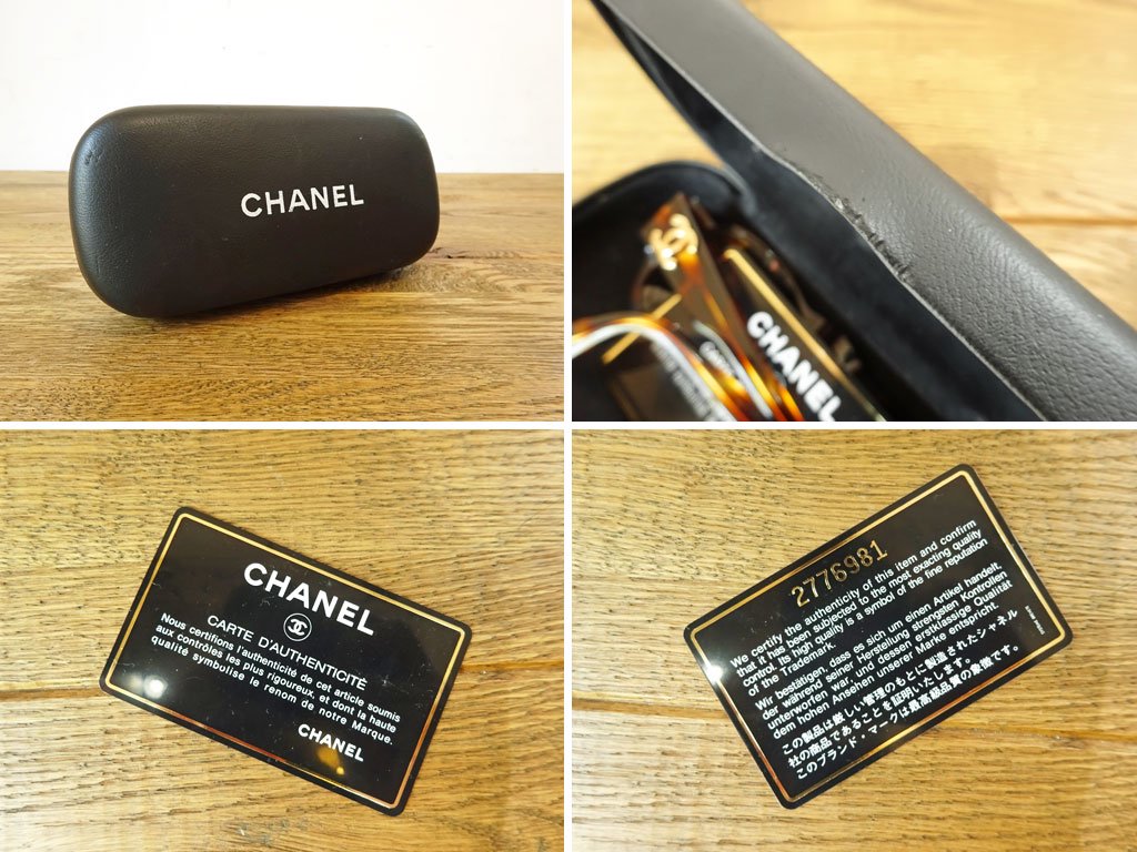 シャネル CHANEL サングラス ココマーク レディースサイズ ブラウンレンズ×べっ甲柄フレーム 01452 91235 ケース付 ★