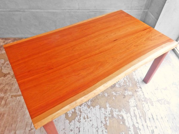 家具蔵 KAGURA テーブル ネイチャー? TABLE NATURE ? ダイニングテーブル チェリー無垢材 耳付き クラフト家具 ♪