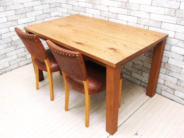 トラックファニチャー TRUCK FURNITURE OAK SR TABLE ダイニングテーブル オーク無垢材 W130cm 廃番サイズ ●