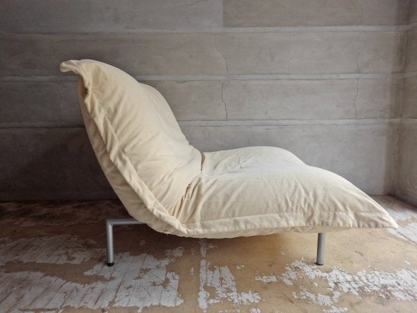 リーンロゼ ligneroset カラン CALIN 1P ソファ カバーリング ファブリックシート ベージュカラー ギャッジ付 リクライニング スチールレッグ パスカル・ムールグ ♪