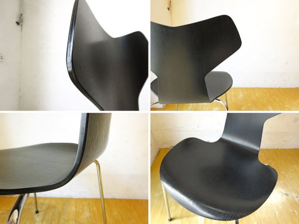 フリッツハンセン Fritz Hansen グランプリチェア GRAND PRIX CHAIR アルネ・ヤコブセン カラードアッシュ ブラック 美品 ★