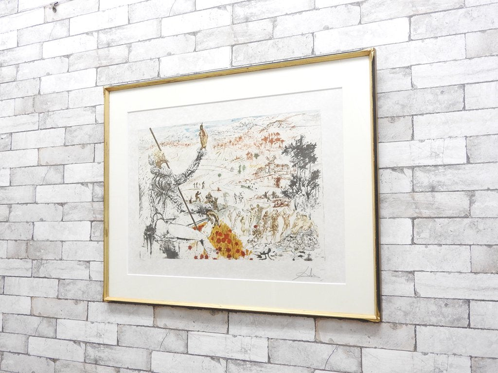 サルバドール ダリ Salvador Dali ドン キホーテ 67/300 リトグラフ 1957年 作品 額装品 アート 芸術 ●